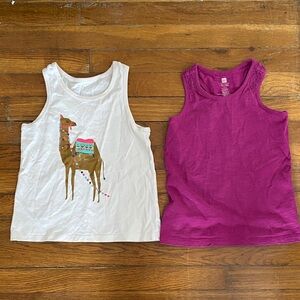 Kids' White and Purple Tank Tops from Tea Collection